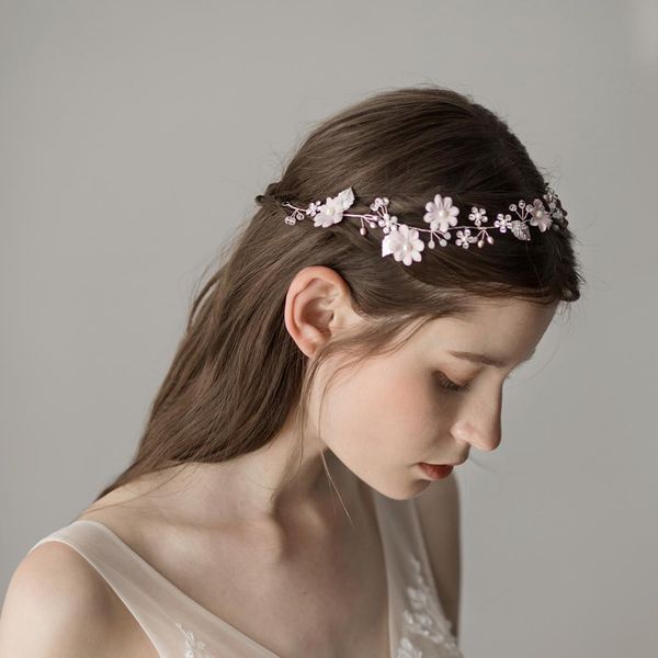 

elegant bridal rhinestone flower tiara crown hairband wedding hair decor, Silver