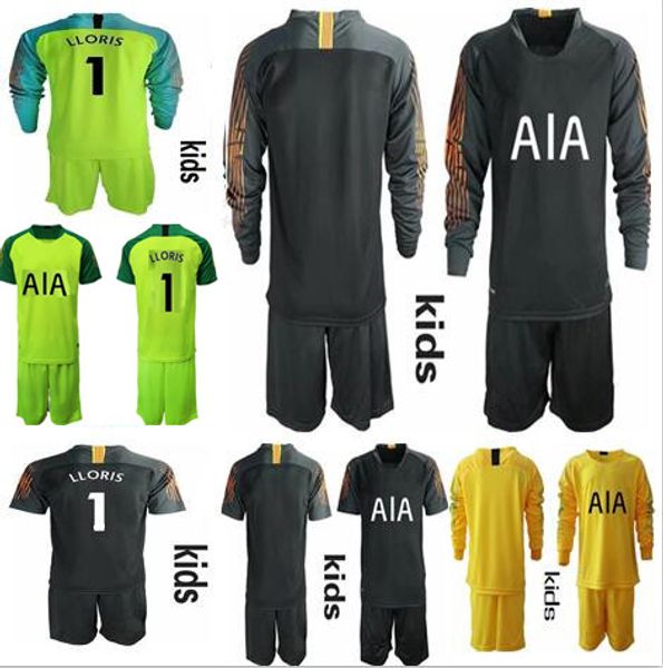 

2018 2019 occer jer ey kid 1 llori kane lamela erik en dele on jer ey football long leeve kit hirt kid goalkeeper uniform et