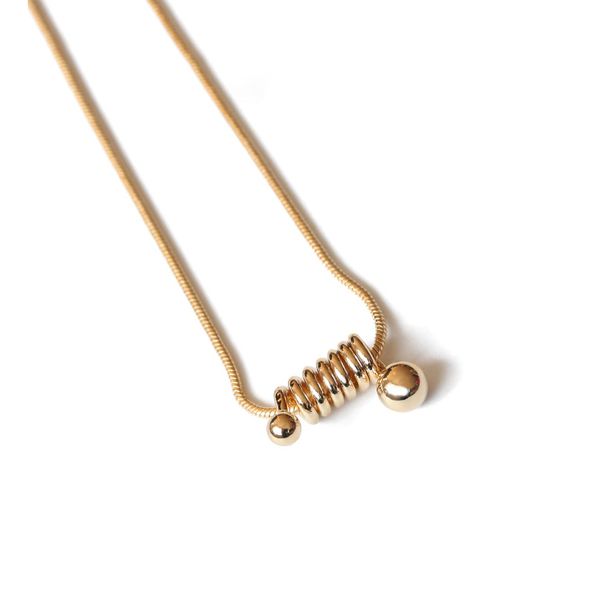 

fashion gold plated snake chain necklace personalize spiral pendant necklace for men and women gold color pendant hip hop necklace, Silver