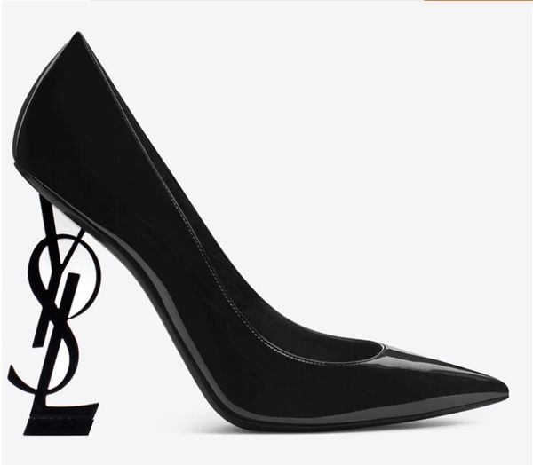 

Women ummer pump uper metal high heel luxury crocodile leather fa hion brand lady dance nightclub high heel heep kin bride pump, Black