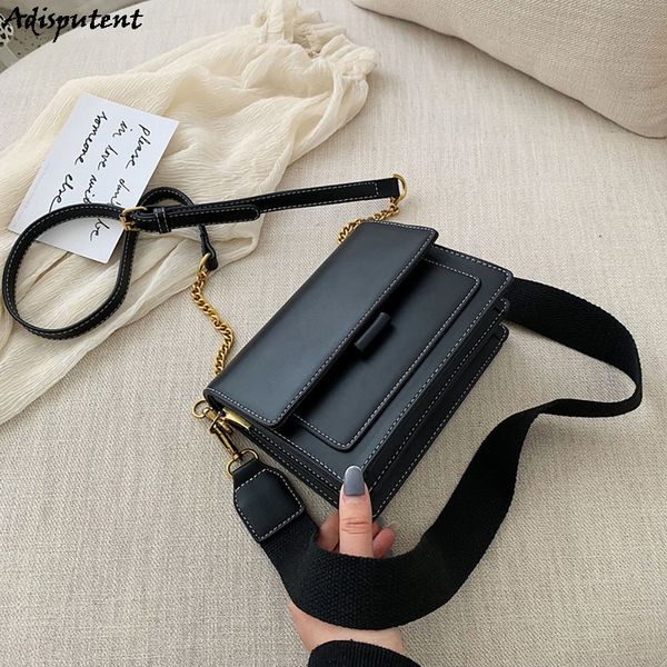 

мода pu женщин сумки кожа messenger crossbody chain bag и сумки с металлической цепью 2020 моды малый пакет