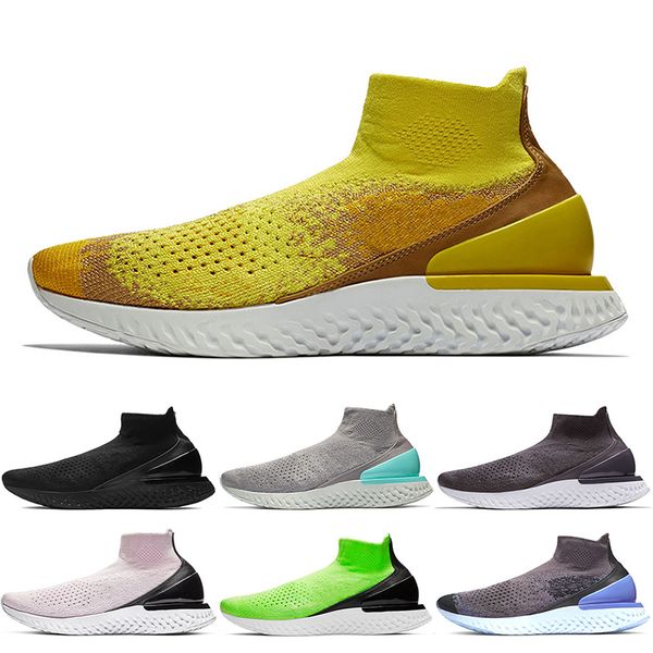 

wholesale rise react sock trainers triple black volt vast grey pink purple women mens casual shoes designer mens socks shoes boot