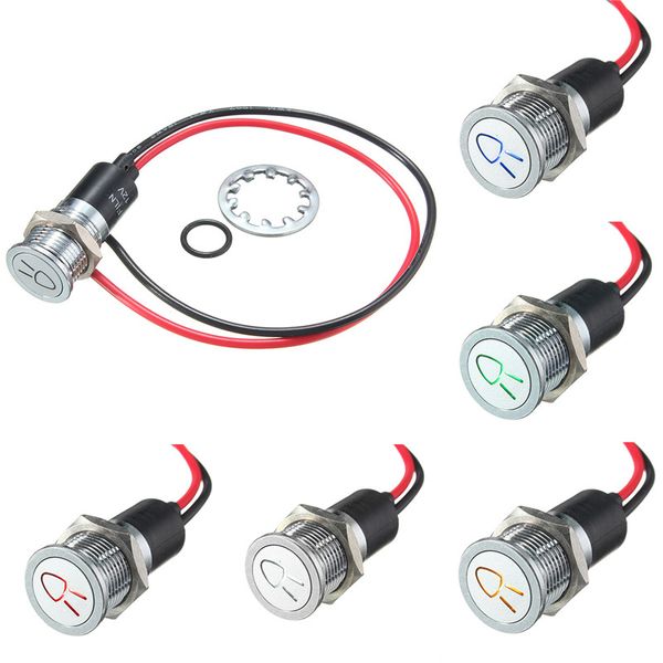 

ip67 12v 14mm waterproof led lights lamps dash panel warning indicators for bike car van lorry boat side marker clearance style