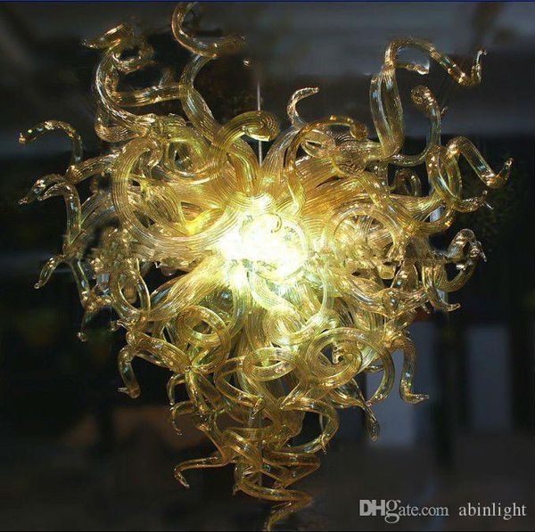 

wholesale 100% mouth blown glass amber chandeliers fancy glass lighting modern crystal chandeliers lights with led light source