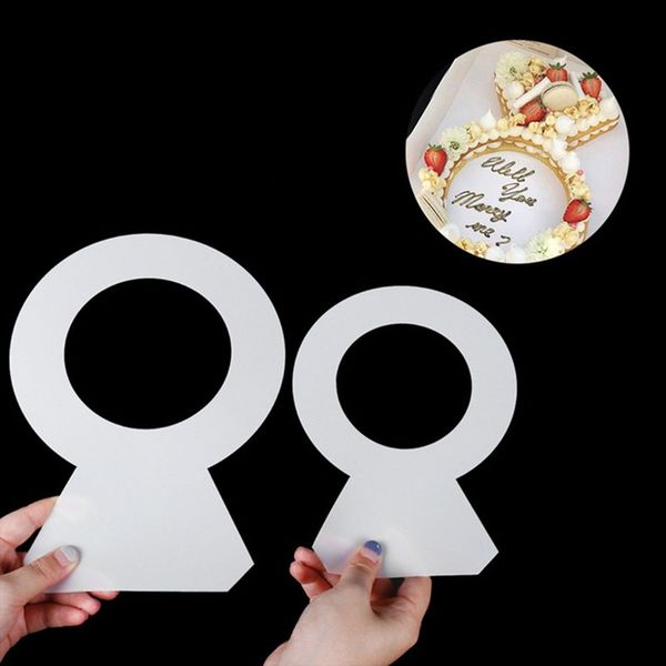 

diamond ring shape template cake mould pet cake cookie fondant chocolate decorating molds 8/10/12/14 inch kitchen baking accesso