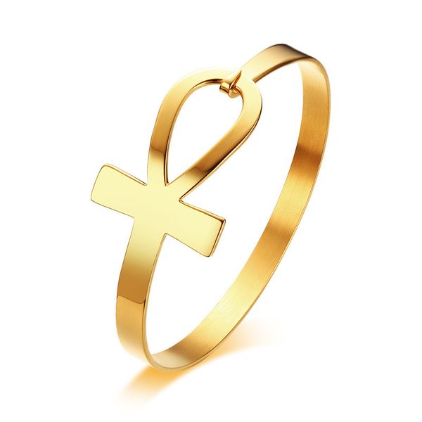 

chic design egyptian stainless steel ladies bracelet in gold tone stylish brackelts brazalet jewelry, White