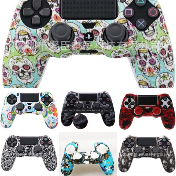 

jaxob 8 in 1 for playstation 4 ps4 slim pro for dualshock 4 with silicone skin case cover controller 10 thumbsticks grips cap