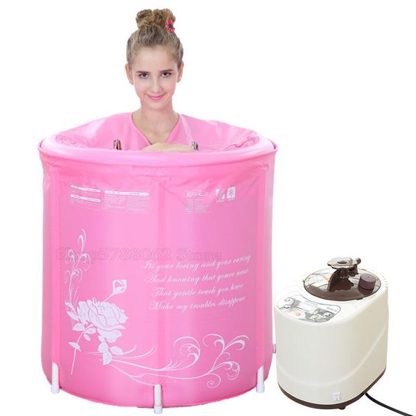 

folding bathtub steaming sauna room bath dual-use bath barrel