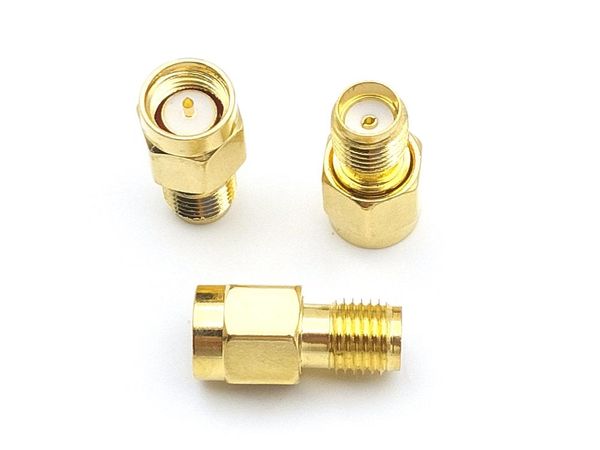 Freeshipping 100 Stück Goldplattenstecker SMA-Stecker auf SMA-Stecker RF-Adapter