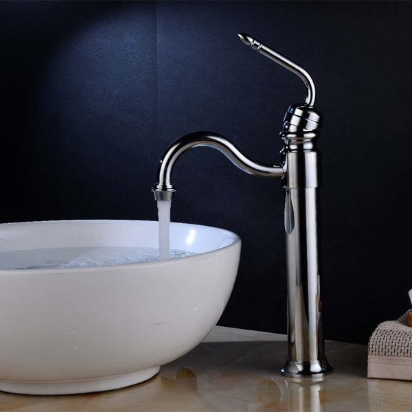 

chrome and black faucet basin stand faucet mixer and cold crane basin tap wash tall black chrome mixer