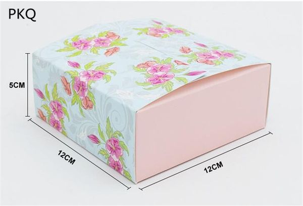 

20pcs beautiful flower gift paper box birthday wedding party kraft paper box cake packaging candy cookies moon cake box12*12*5cm