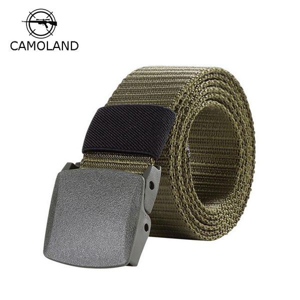 

2020 new arrival sale outdoor army tactical belt nylon belts men's waist swat strap with buckle rappelling black color, Black;brown