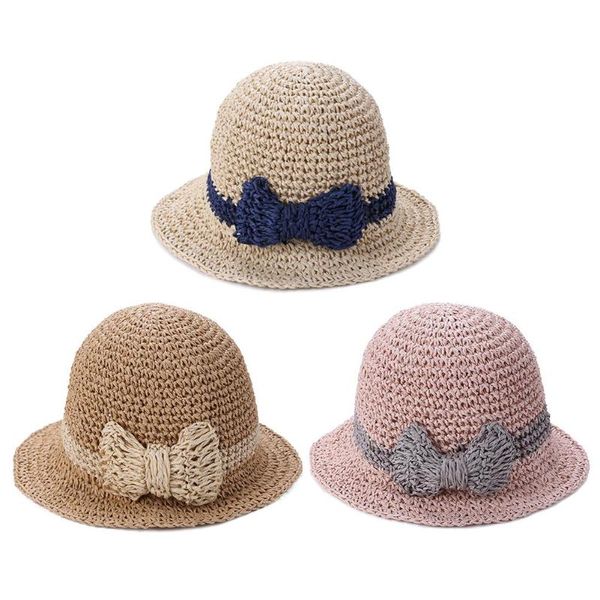 

ручное переплетение соломенной лодочницы девушки летнее солнце шляпа приморская пляжная кепка соломенная шляпа детские путешествия детские д, Yellow