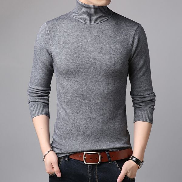 

yushu new fashion brand mens sweaters solid turtleneck pullover jumpers knitred woolen sweaters korean style casual men clothes, White;black
