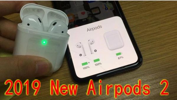 

For airpod 2 generation 2 h1 chip change name gp wirele charging bluetooth earphone mart en or earbud pk 3 pro
