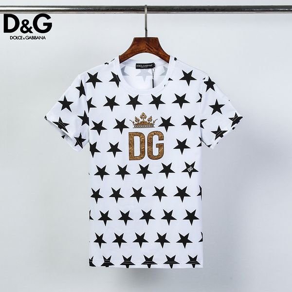 

dg mens t shirts 20ss brand designer mens t shirt luxury star printed cotton t shirt fashion new comfortable men shirt, White;black