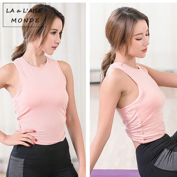 

women backless yoga shirts workout tee fitness sleeveless vest gym sports quick dry breathable t shirt clothing, White;red