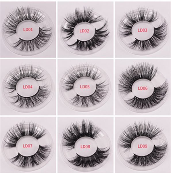 

long dramatic mink lashes 3d mink eyelash 5d 25mm long thick mink lashes handmade false eyelash eye makeup maquiagem ld series 15 styles