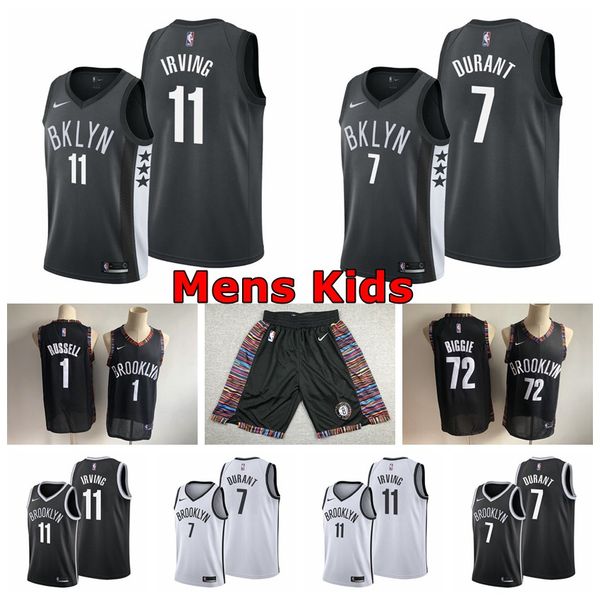 

2020 men youth kid brooklyn 13 net 11 kyrie irving jer ey authentic brooklyn 13 net 7 kevin durant ba ketball jer ey embroidery