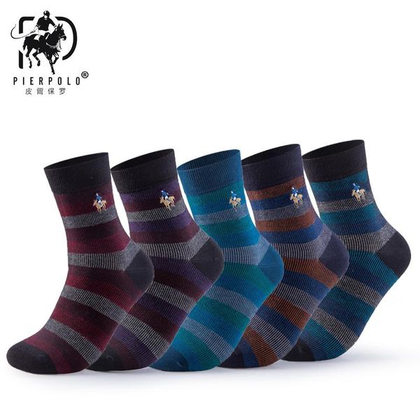 

2019 limited мужские носки новые zhengpin pier polo male носки осень зима гребенная хлопок stripe мужчины производитель wholesalemx190902, Black