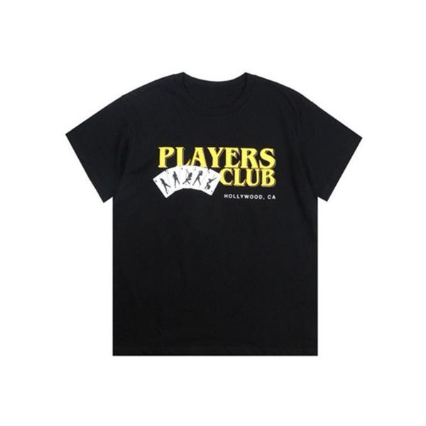 

luxury mens designer t shirts summer t shirt players club streetwear hip hop fashion men women short sleeve tees size s-xxl, White;black