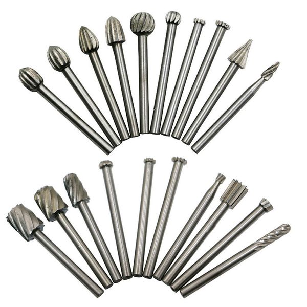

20pcs drill bits dremel set steel rotary burrs high speed wood carving tools drill bits dremel set-30