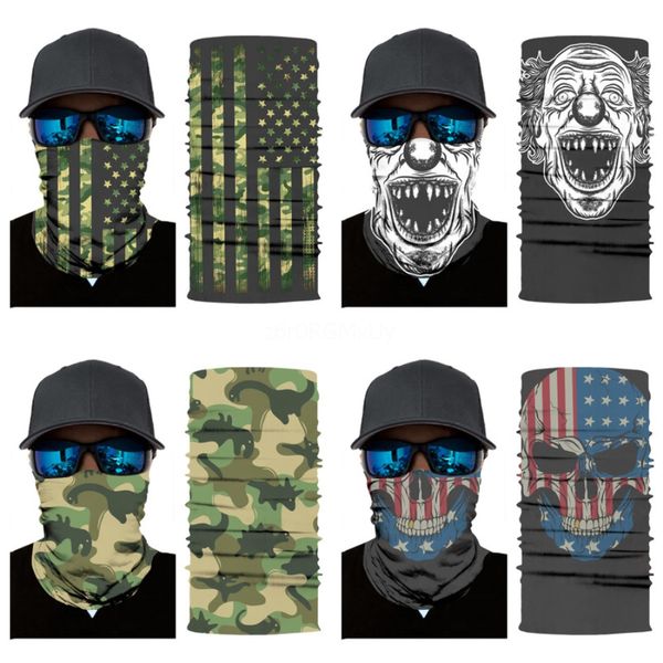

tuwqq headband skull scarf cycling bandanas head skull scarf scarves vintage pocket towel hip-hop neck outdoor skull magic bandana face m#57, Blue;black