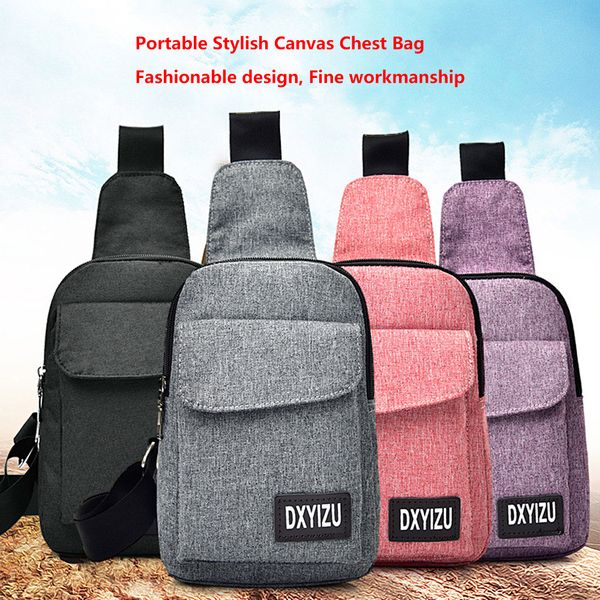 

portable outdoor camping travel bag women men canvas chest bag casual crossbody shoulder rucksacks fishing hiking chest