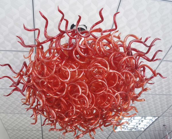 

современные красный выдувное стекло art люстра light villa hotel декор red чихули стиль муранского стекла подвесной led люстра из китая фабр