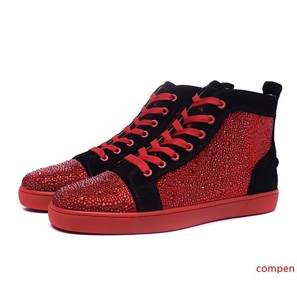 

designers red luxury bottoms studded spike womens casual athletic shoes brand men women party lover sports sneakers 36-48