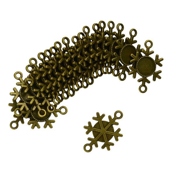 

20шт blank снежинка ободок лотка кабошон ожерелье diy создание craft, Black