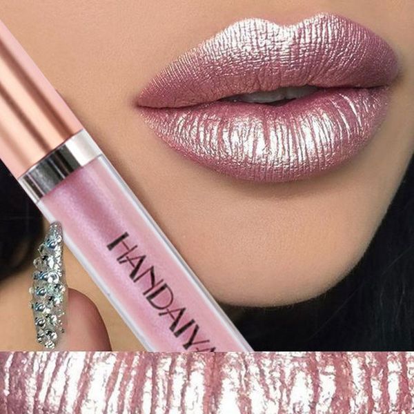 

pink shimmer lip gloss glitter liquid lipstick glossy shiny lip long lasting waterproof lipgloss shine tint liquid lipstick