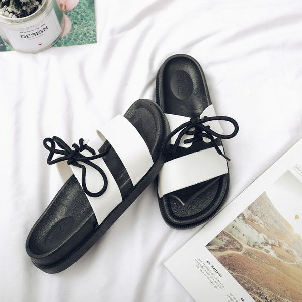 

summer sandals mens beach slippers outdoor womens flip flops non-slip indoor bathroom house slippers cross strap sandals slide, Black