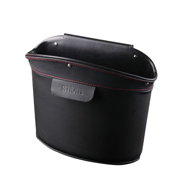 

fashion car garbage trash can classic leather waste basket rubbish storage bin for home office
