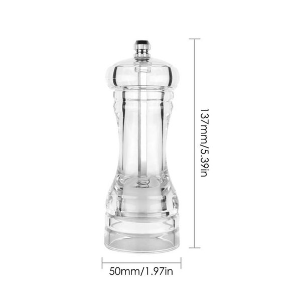 

acrylic salt pepper mill grinder manual pepper grinder transparent grinding tool pepper mill tool