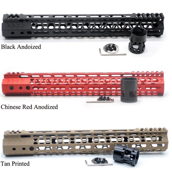 SİYAH / KIRMIZI / TAN COLOR_13.5 '' İNÇ M-LOK HANDGUARD RAY ULTRALIGHT Picatinny SERBEST ŞAMANDIRALI MOUNT SİSTEMİ