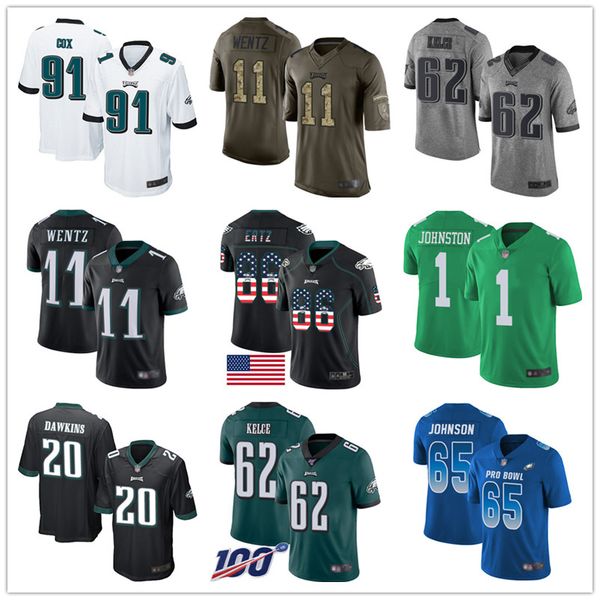 

Custom Eagle Jerseys Brian Dawkins Carson Wentz Zach Ertz Malcolm Jenkins Jason Kelce Fletcher Cox Alshon Jeffery 88 Goedert Football Jersey