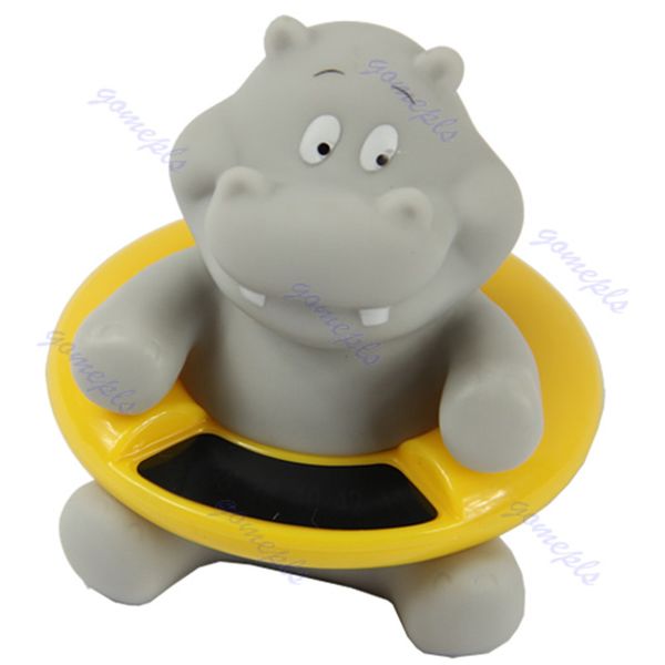 

baby infant bath tub thermometer water temperature tester toy hippo shape new