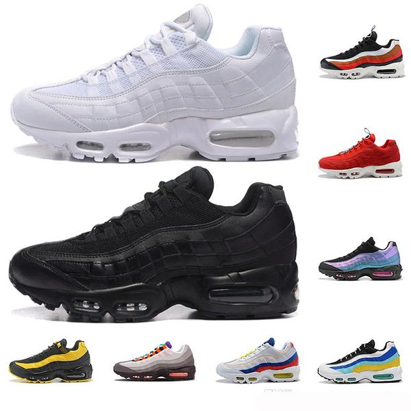 

95 running shoes for women men tripe black white red 95s mens trainers laser fuchsia se bred designers sports sneakers size 40-45