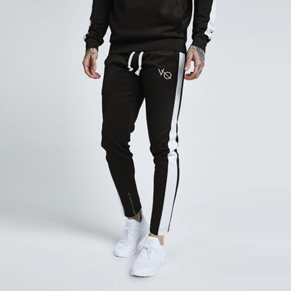 

2019 new autumn and winter trend fitness pants men's running and leisure training pants mens cargo sweat men, Black