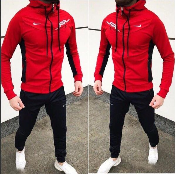 

luxury mens designers tracksuits df nike spring autumn brands mens tracksuits jogger suits jacket + pants sets sporting suit, Gray