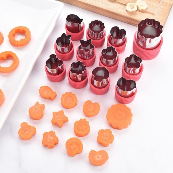 

12pc / набор мини овощной фрукты cutter плесень торт печенье cutter формы цветка плесень из нержавеющей стали для выпечки инструменты кухонн