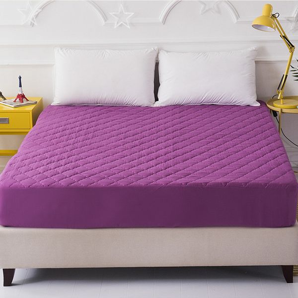 

stretch mattress cover with elastic band bedding quilted protector 2-12 inch deep - blocking off besmirch, bed bug, liquid, bacteria