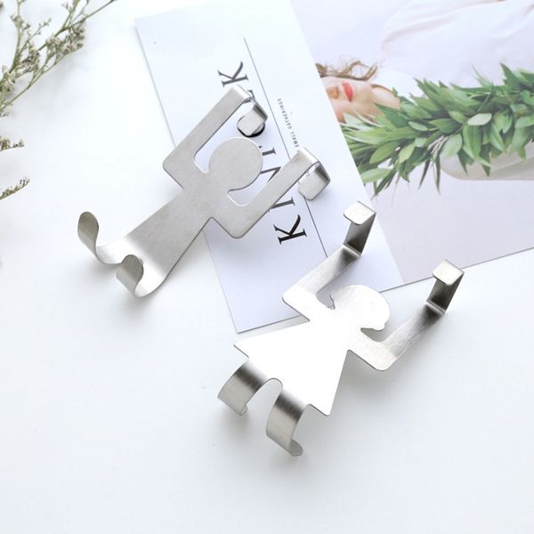

shape hooks stainless steel hanger storage hook 2pcs stainless steel lovers shaped kitchen hanger clothes storage hooks 45#