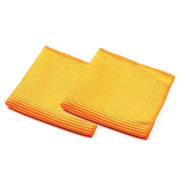 

2pc car wash towel glass cleaning water drying microfiber window clean wipe auto detailing waffle weave for kitchen bath ,oran