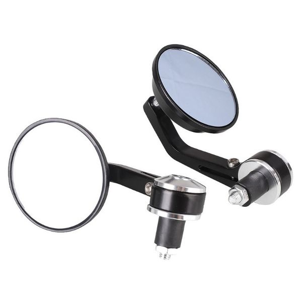 

1pair new aluminum alloy motorcycle round rear view mirrors blue glass motorcycle accessories for handlebars with 22mm diameter