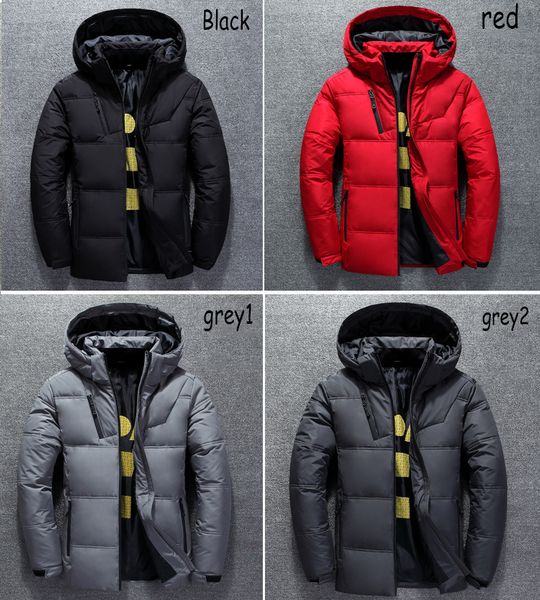 

designer down jackets mens luxury short outdoor leisure warm hooded coat mens fashion casual parkas down coats 4 colors plus size 2020 new, Black