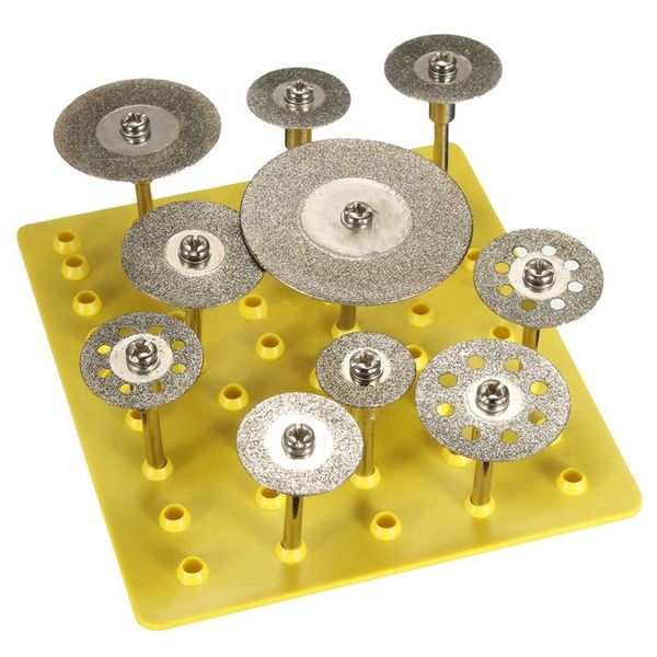 

10 pcs set diamond cut off saw wheel discs blades rotary tool set with shank
