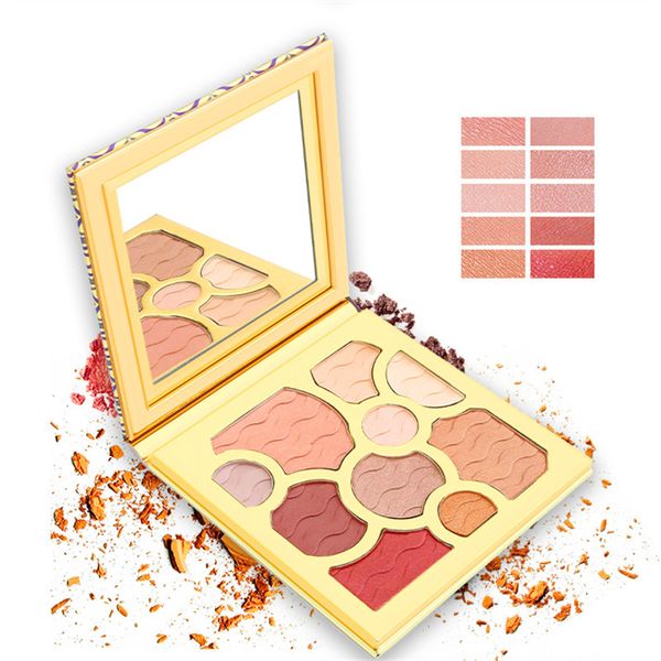 

christmas makeup 10 colors eye shadow wine red plate eye shadow powder matte ten color eye shadow