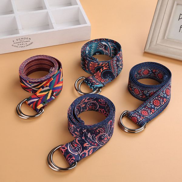 

woman thin belt double loop canva color printed belt 2018 men designer belts tactical, Black;brown